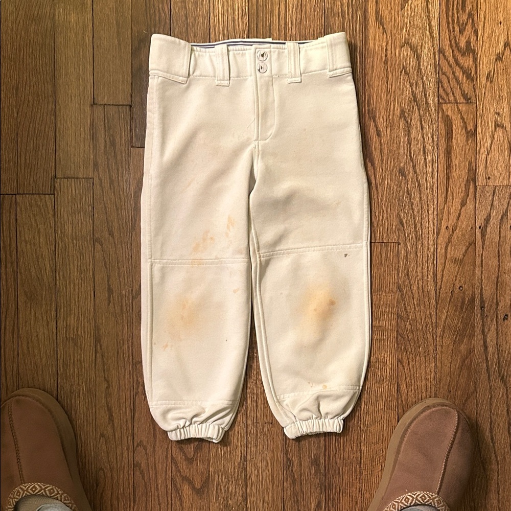 Girls White Softball pants